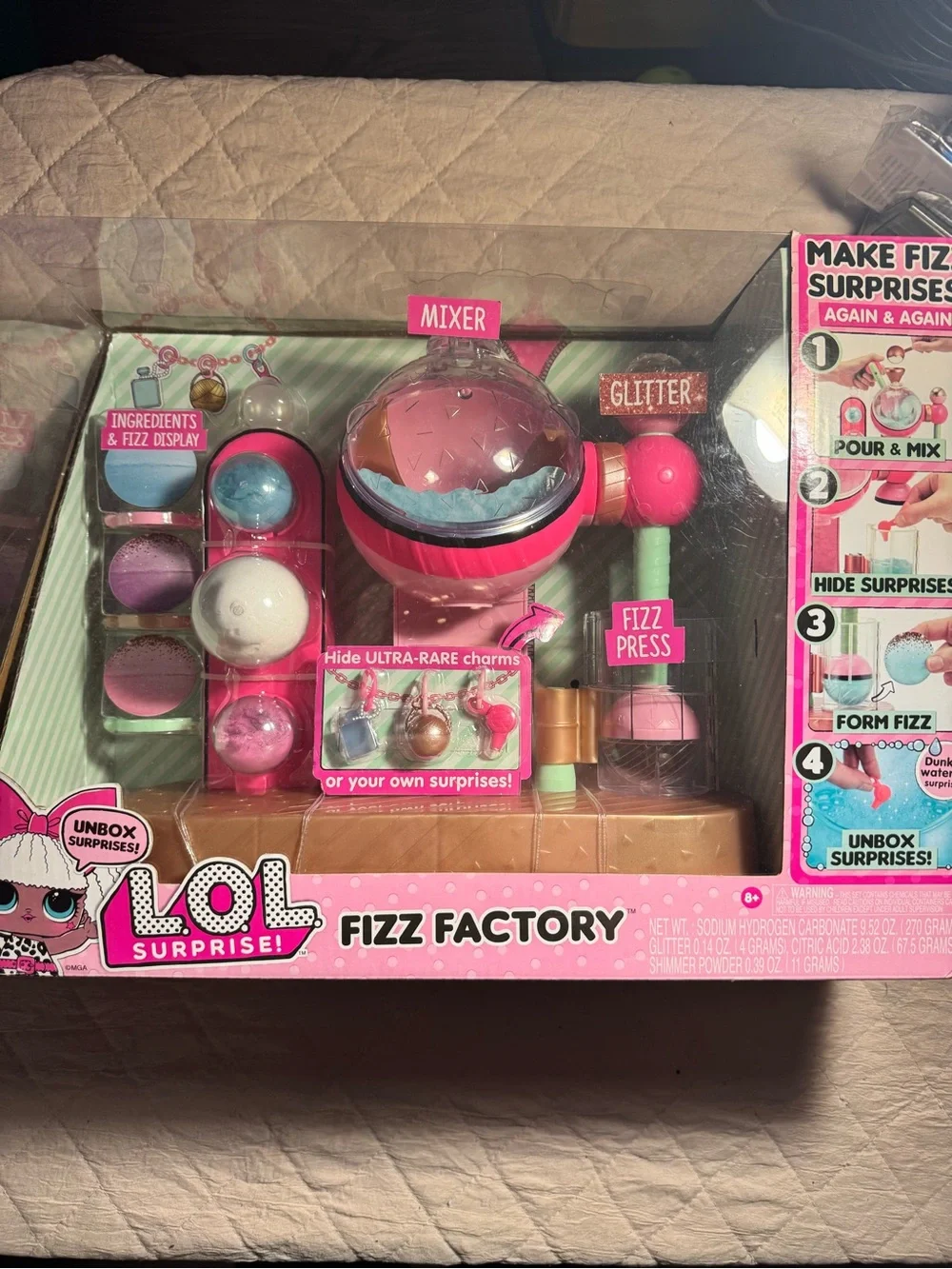 L.O.L. Surprise! Fizz Factory Playset in Pink, Teal, Gold